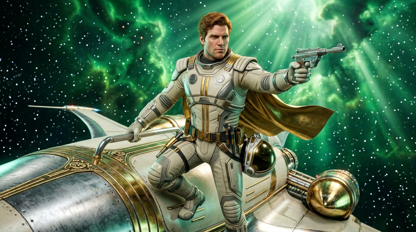 Captain Future en action sur la coque du Comet
